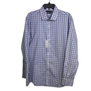 Tommy Hilfiger Men's Flex Slim Fit  Twill Dress Shirt multi 17 34/35 $85